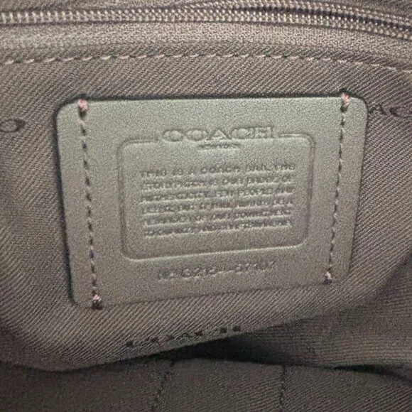 Coach Turnlock Chain Tote - Pebbled Leather - Eggplant/Dark Mauve - Picture 10 of 11